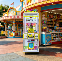 Naughty Dog Factory Design Machines de jeu à prix personnalisables multi-prises anglaises, Jeu d'arcade à grue, Mini distributeur de jouets à pinces 110/220V