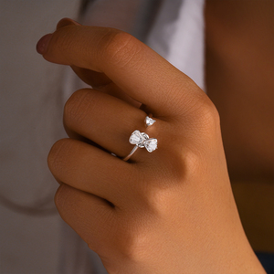CANNER Rotatable Stress Relief <b>Ring</b> Jewelry Zircon Spinner Eyes Star Flower Moon Rotating Open <b>Fidget</b> <b>Rings</b> for <b>Anxiety</b> - Product Image 2