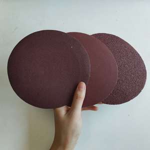 Papel de lija de óxido de aluminio rojo, disco de lijado de <span class=keywords><strong>3</strong></span>/4/5/6 pulgadas, grano de P40-P1000, bucle de gancho sin agujeros para pulir madera, Metal, compatible con OEM - Product Image 4