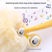 Jouet pour chat en peluche spirale couleur pastel avec grand pompon moelleux détachable et remplaçable pour baguettes de chat