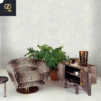 2025 nouveau canapé en cuir imprimé léopard de luxe italien personnalisé salon moderne Villa Design créatif canapé en ligne