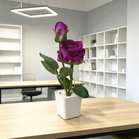 Arbre Artificiel, Petite Plante Bonsaï, Roses Artificielles Réalistes au Toucher Naturel, Fleurs de Mariage Artificielles, Décoration Maison, Vente en Gros, Fait Main