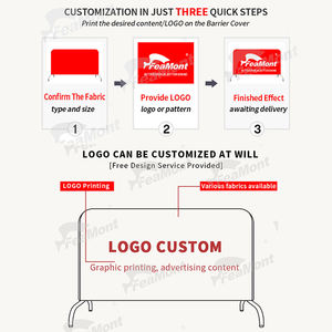Panneaux de clôture en maille de publicité de route, couverture de bannière de barrière de contrôle de foule en acier - Product Image 5