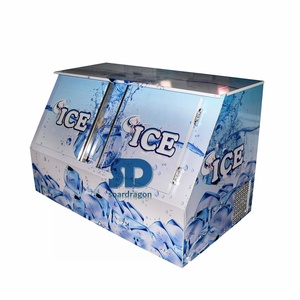 Soarddragon Cold Wall Bagged Ice Storage Bin Merchandiser Static Air Mechanical Solid Door Cube Ice Display Congélateur Utilisation en intérieur - Product Image 4
