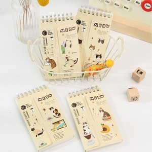 Mini Libreta <span class=keywords><strong>de</strong></span> <span class=keywords><strong>Bolsillo</strong></span> con Diseño <span class=keywords><strong>de</strong></span> Gato <span class=keywords><strong>de</strong></span> Dibujos Animados en Crema Retro, Marcapáginas Abatible, <span class=keywords><strong>Libro</strong></span> <span class=keywords><strong>de</strong></span> Palabras en Espiral Portátil para Estudiantes, Exámenes Escolares - Product Image 1