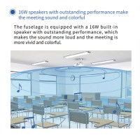 Projecteur laser YSU450/3LCD haute luminosité pour les entreprises et l'éducation 4K 5000-5500 lumens avec haut-parleurs intégrés