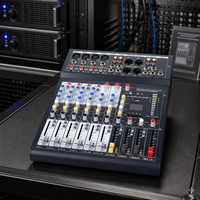 Console de mixage audio 8 canaux avec 8 effets numériques DSP, Bluetooth, USB, en métal, pour karaoké et spectacles sur scène