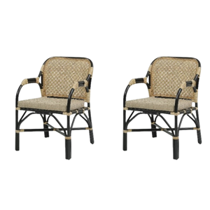 Fauteuil d'extérieur Boneto en rotin naturel artisanal, style asiatique, pour jardin, bistrot, hôtel, appartement - Product Image 2