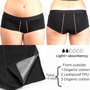 Braguitas Menstruales Deportivas para Adolescentes, de Algodón Orgánico Ecológico, Cintura Baja, Antibacterianas, de Secado Rápido y Transpirables - Product Image 2