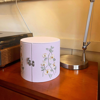 Ensemble de tasses à thé de luxe avec boîte cadeau, broderie florale, double couche rotative, fabrication artisanale