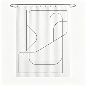 <span class=keywords><strong>Rideau</strong></span> <span class=keywords><strong>de</strong></span> <span class=keywords><strong>douche</strong></span> robuste et imperméable <span class=keywords><strong>de</strong></span> style américain, en PEVA, motif géométrique sans odeur, écologique - Product Image 2