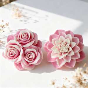 Moule en silicone 3D Fleur de lotus rose pour pâtisserie DIY, <span class=keywords><strong>fondant</strong></span>, gypse, <span class=keywords><strong>diffuseur</strong></span> d'arômes, pierre, bougie, savon - Product Image 1