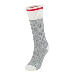 ถุงเท้าทำงานผ้าฝ้ายขนฤดูหนาว,โลโก้ที่กำหนดเองขนพรีเมี่ยมอุ่นระเหิดสีเทาหนา