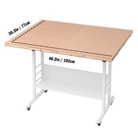 Table de puzzle roulante réglable en hauteur avec plateau inclinable, 6 tiroirs de rangement et revêtement en feutre – Bureau de puzzle portable pour adultes