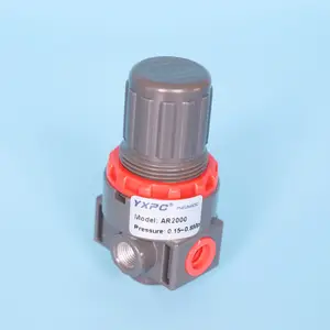 Katup regulator udara pneumatik, dengan pengukur tekanan 150psi 1Mpa mini 1/4 "Aluminium ar2000 regulator udara