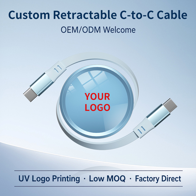 Wholesale Retractable C to C Cable 60W USB Type C Fast Charging Cord ABS Housing Portable Data Sync Extension Wire Samsung