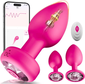 Tapón Anal, Vibrador Anal de Silicona, 100% Impermeable, Control Remoto, Control por Aplicación, Juguete Sexual para Hombres - Product Image 1