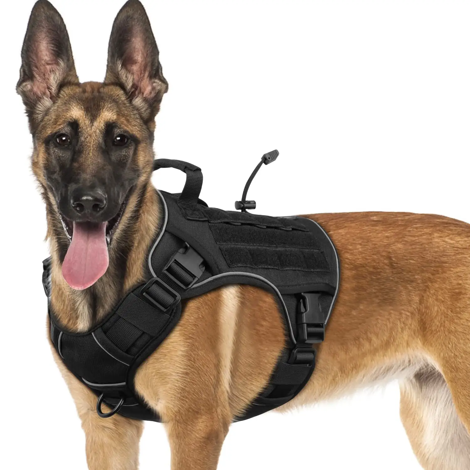 Custom No Pulling Front Clip Leash Adhesion Reflective Pockets Dog Sport Harness Pet Tactical Training Vest