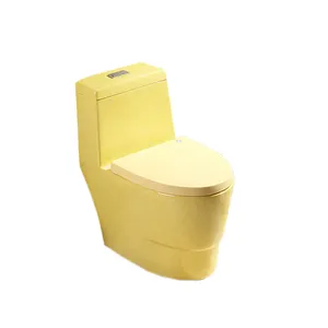 多色单件陶瓷 wc 黄色黑色粉红色浴室厕所 QY-011CT