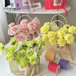 SINOWRAP फ़ैक्टरी सीधे फूलों की पैकिंग और फूल विक्रेता के लिए नए आगमन वाले वॉटरप्रूफ़ फूल रंग बैग की बिक्री करती है
