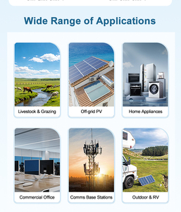 เครื่องกำเนิดไฟฟ้า 2KW 3KW 5KW 6KW พร้อมระบบโซลาร์เซลล์ในตัว ตู้เก็บแบตเตอรี่ LiFePO4 ประสิทธิภาพ 85% หน้าจอ LCD สำหรับใช้ในบ้าน - Product Image 4