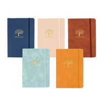 Cuaderno con Encuadernación Cosida de Bordes Redondeados, Kit de Cuaderno con Papel Rayado y Funda para Impresión Personalizada