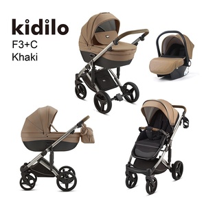 <span class=keywords><strong>Passeggino</strong></span> Trio Kidilo con Seduta Alta per Neonati Leggero Pieghevole Bidirezionale con Ammortizzatore e Doppio Cestello - Product Image 3