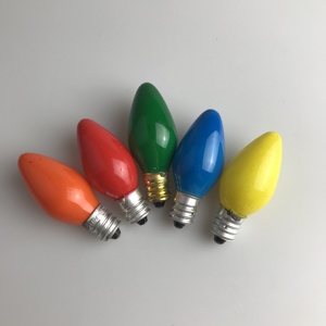 Lampada indicatore piccola lampadina notturna 4W 5W 7W 10w 15w C7 <span class=keywords><strong>E12</strong></span> / E14 vetro chiaro/colorato lampadine a incandescenza di natale - Product Image 5