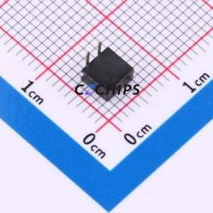 HX PM2.0-1x2P WC Pin Socket Bent Lead Through Hole,P=2mm Connector 1x2P 2mm Square Hole Right Angle Insert - Product Image 1