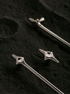 Starfish-shaped Titanium Silver Furniture Handles for Wardrobes Kitchen Cabinets Drawers and TV Cabinets - Product Image 5