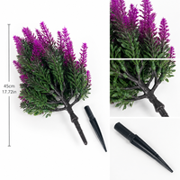 Plante artificielle de lavande avec piquet de fixation, fausses fleurs violettes pour la décoration de la maison et du jardin, événements de mariage et présentation de lieux