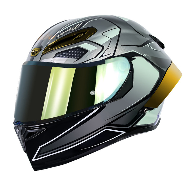 Dual Visor Full Face Motorcycle Helmet Unisex Racing Style All Season Motorbike Crash Helmets Customizable for Men Women