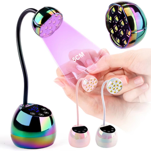Lampe UV LED pour ongles, séchoir à gel sans fil X Flash Cure, séchoir à ongles portable USB à capteur automatique avec col de cygne et 4 minuteurs - Product Image 1