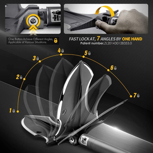 <span class=keywords><strong>Zune</strong></span> Lotoo พลั่วเอาชีวิตรอด,พลั่วขุดโลหะมาร์เทนซิติกแบบปรับได้ใช้งานได้สารพัดประโยชน์พลั่วสำหรับตั้งแคมป์ - Product Image 2