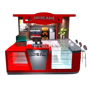 Bar Kiosk Coffee Bakery <strong>Swiss</strong> Cafe Design Coffee bar Mall With Straight bar Kiosk Coffee Bakery Snack Display Design OEM - Product Image 3