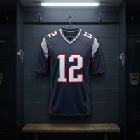Camiseta de Fútbol Americano Personalizada de Alta Calidad, 220 Gramos, Poliéster 25/26, Nueva con Nombre Impreso por Transferencia de Calor, Talla Grande, para Verano