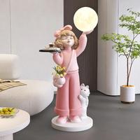 Décoration intérieure créative Figurine animale de dessin animé Sculpture Table basse légère Statue en résine synthétique
