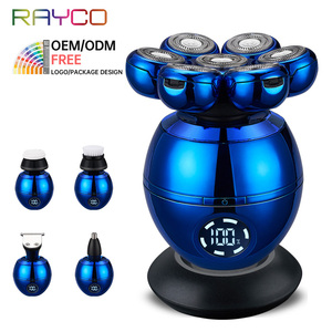 <span class=keywords><strong>Afeitadora</strong></span> eléctrica recargable flotante desmontable 7D para hombres, maquinilla de afeitar de calavera con recortadora de barba para afeitado de <span class=keywords><strong>cabeza</strong></span> - Product Image 3