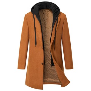 Manteau d'hiver pour homme, col double, grande taille, en laine, pour le commerce extérieur - Product Image 3