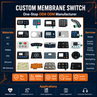 Panel de Membrana Personalizado ODM con Ventana Transparente y Luz Indicadora para Interfaz de Control de Básculas