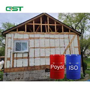 Rigid polyurethane foam material isocyanate polyol closed cell for heat insulation in isolation construction industry