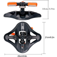 Arroseur de pelouse de jardin Portable à 3 bras de haute qualité 3/4 ''arroseur de jardin modèles en plastique à 360 degrés Jets d'eau personnalisés
