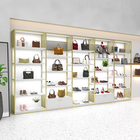 Présentoir en acier inoxydable haut de gamme pour chaussures et sacs étui de présentation présentoir de stockage de magasin en gros