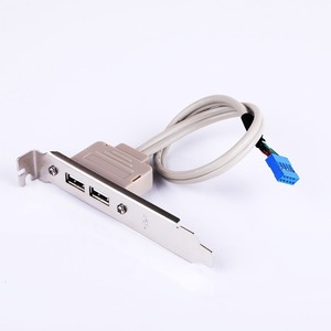 Soporte de Panel Trasero USB de Dos Puertos, Cable de Extensión para Ranura PCI de Caja de PC, para Placa Base de Escritorio - Product Image 4
