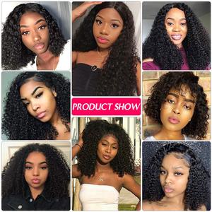 Parrucche in <span class=keywords><strong>Capelli</strong></span> Umani Vergini Brasiliani <span class=keywords><strong>Afro</strong></span> Kinky Curly con Frontale in Pizzo per Donne di Colore, Vendita all'Ingrosso, Grado 12A - Product Image 4