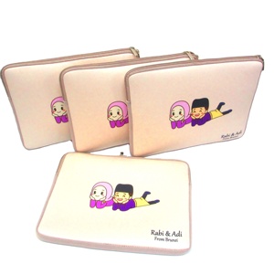 กระเป๋าใส่คอมพิวเตอร์แบบนีโอพรีนพิมพ์โลโก้ OEM ตามสั่ง พร้อมซิปคู่ - Product Image 5