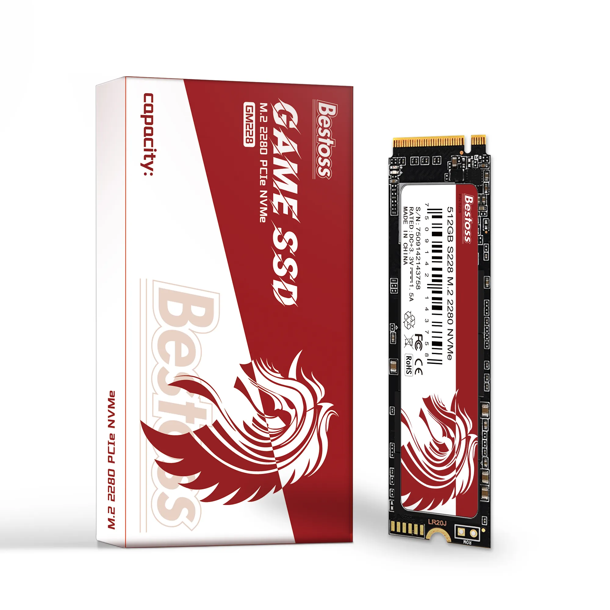 BESTOSS OEM M2 PCIE 2280 Internal Solid State Disk Drive Hard Disk128GB 256GB 512GB 1TB Game NVME M.2 SSD