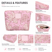 Pochette de maquillage en Tyvek pour femmes, imprimé fleurs d'hibiscus hawaïennes, fermeture éclair, étanche, pour voyage, pochette cosmétique en Tyvek pour femmes