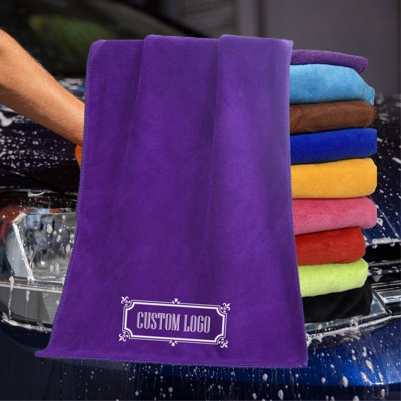 Quick Dry Custom Microfiber Towel Car Wash Towel For Car 1400 Gsm Quick-Dry Large Car Drying Towel Wash