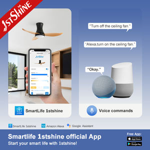 1stshine Ventilateur de plafond LED 36 pouces design fantaisie ventilateur de plafond à pales ABS à profil bas avec lumière LED - Product Image 6